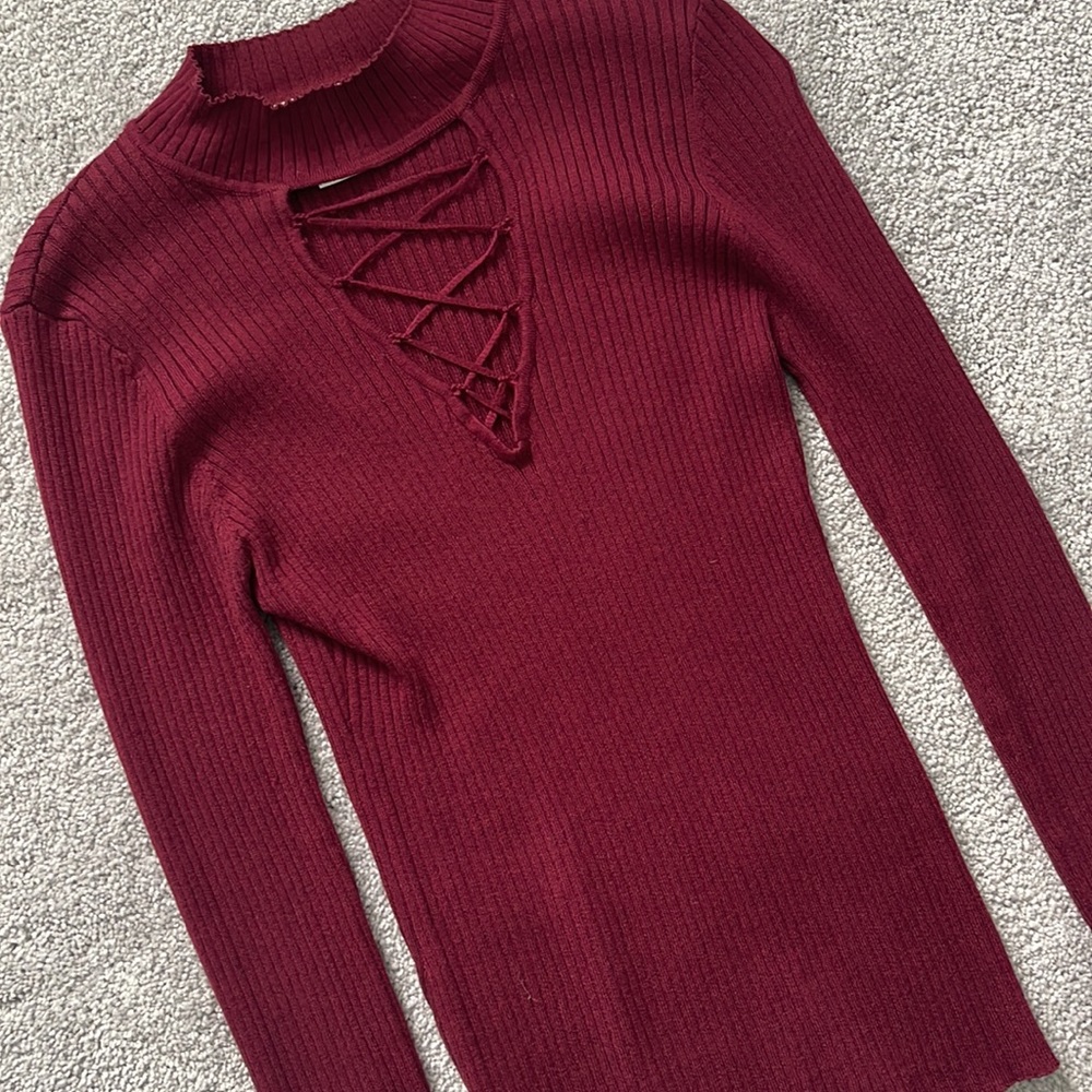 Planet Gold Maroon Long Sleeve Shirt